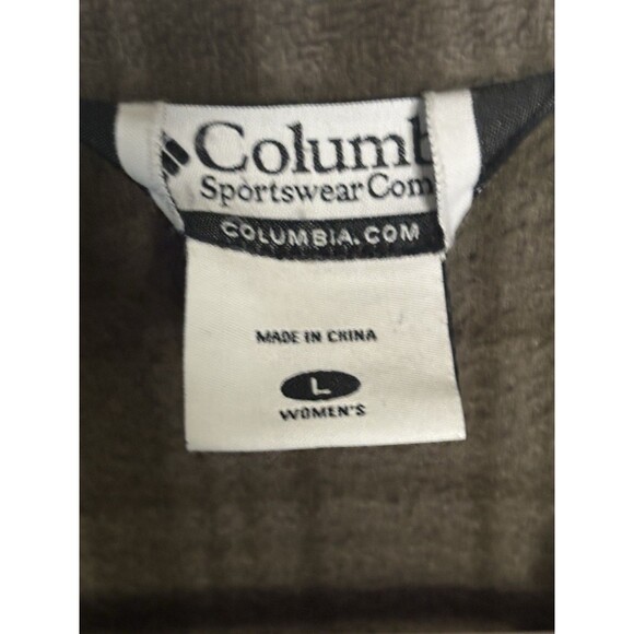 Columbia Women's Full Zip Fleece Jacket Size L Olive Moss Army Green Plaid - Picture 4 of 5